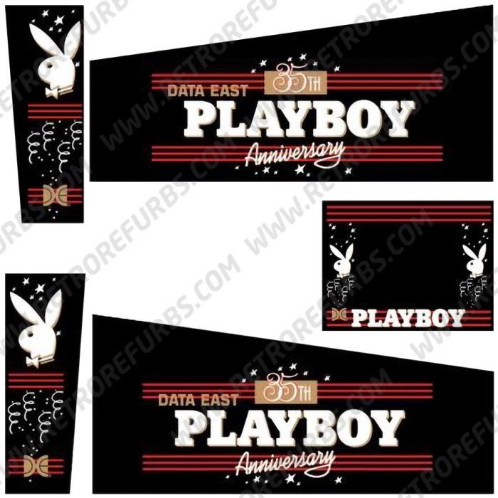 Playboy 35th Anniversary Pinball Cabinet Decals Flipper Side Art Data East Original