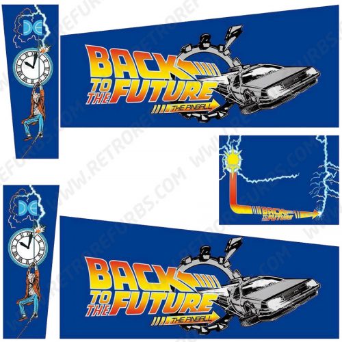 Back To The Future Pinball Cabinet Decals Flipper Side Art