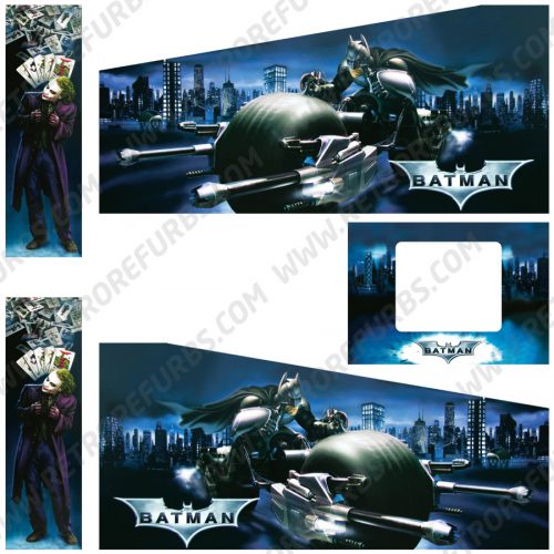 Batman The Dark Knight Original Pinball Cabinet Decals Flipper Side Art Stern