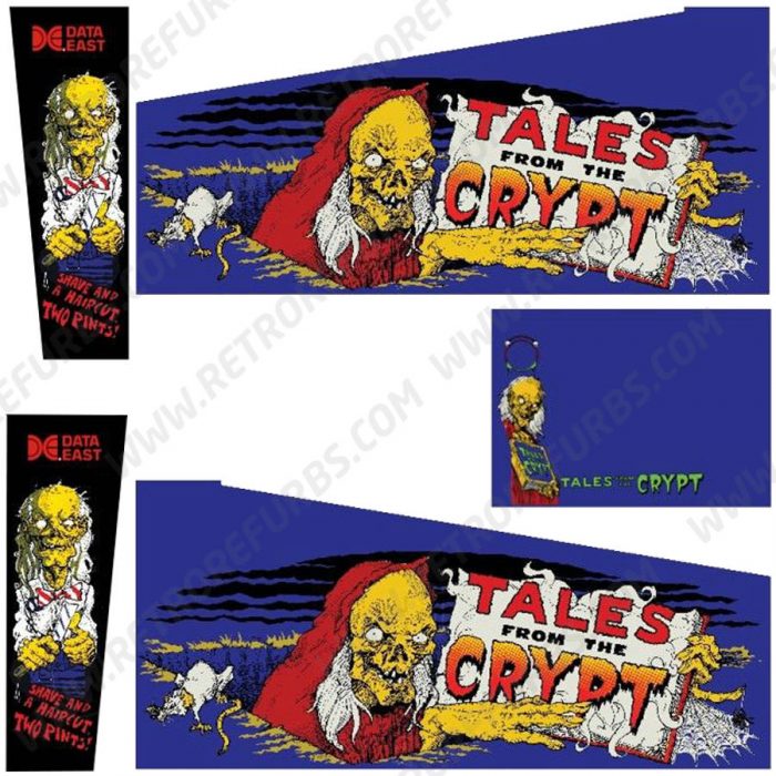 Tales From The Crypt Pinball Cabinet Decals Flipper Side Art