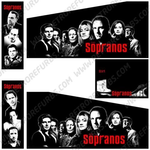 The Sopranos Pinball Cabinet Decals Flipper Side Art Original Stern