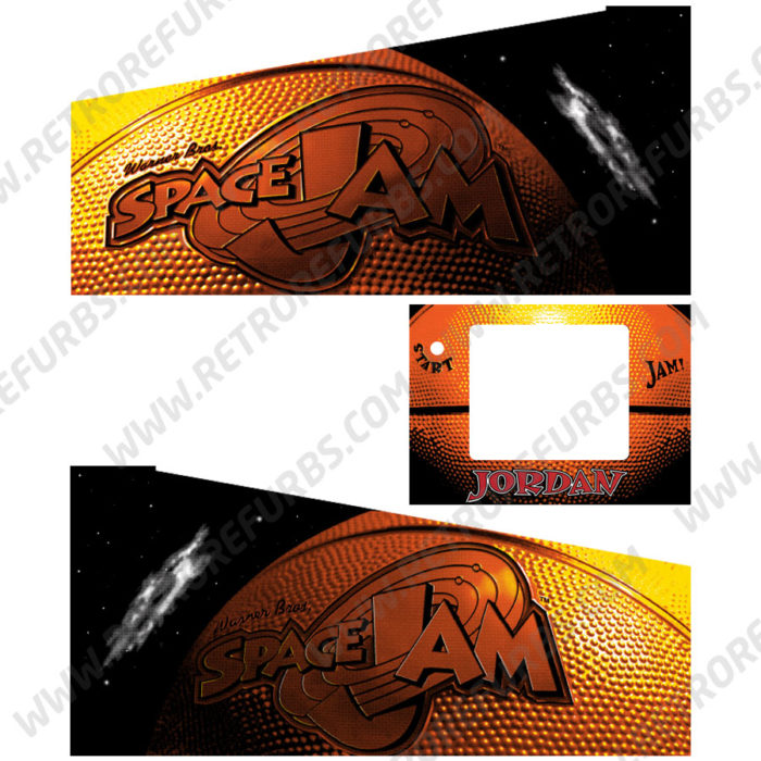 Space Jam Pinball Cabinet Decals Flipper Side Art