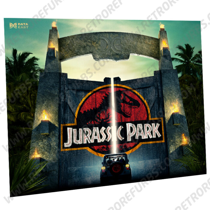 Jurassic Park Gate Alternate Pinball Translite for Data East not Backglass Flipper Display