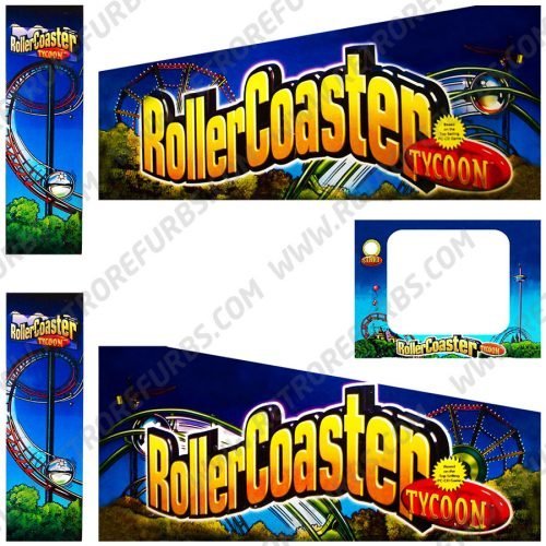 RollerCoaster Tycoon inball Cabinet Decals Flipper Side Art Stern Graphics
