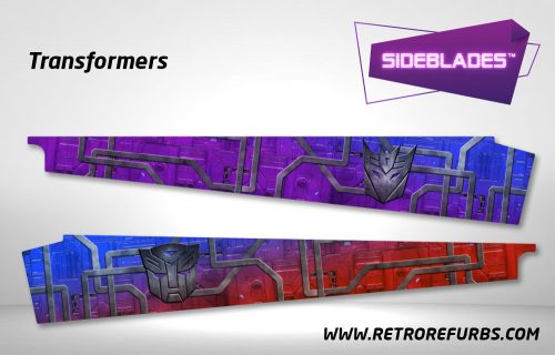 Transformers Pinball SideBlades Inside Decals Sideboard Art Pin Blades