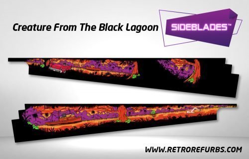 Creature From The Black Lagoon Pinball Sideblades Inside Decals Sideboard Art Pin Blades
