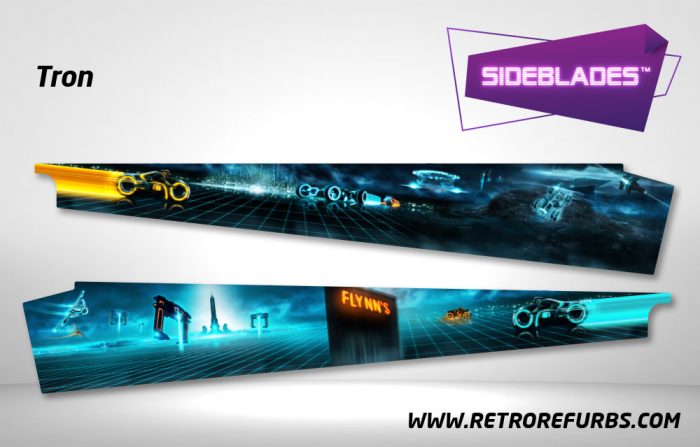 Tron Legacy Pinball SideBlades Inside Decals Sideboard Art Pin Blades