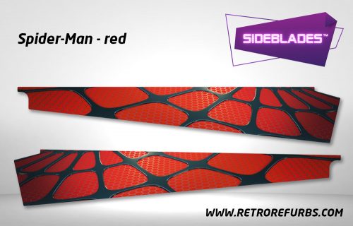 Spider Man Red Pinball Sideblades Inside Decals Sideboard Art Pin Blades