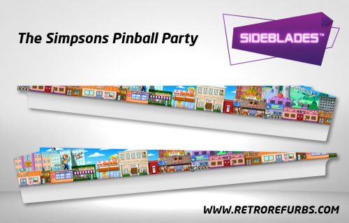 The Simpsons Pinball Party Pinball Sideblades Inside Decals Sideboard Art Pin Blades