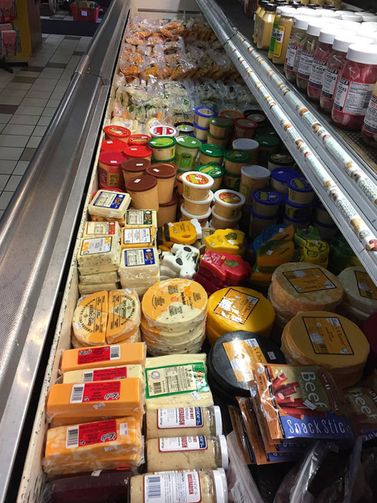 The wide selection of cheeses