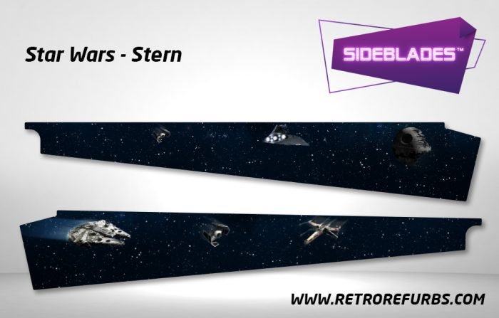 Star Wars Stern Pinball Sideblades Inside Decals Sideboard Art Pin Blades