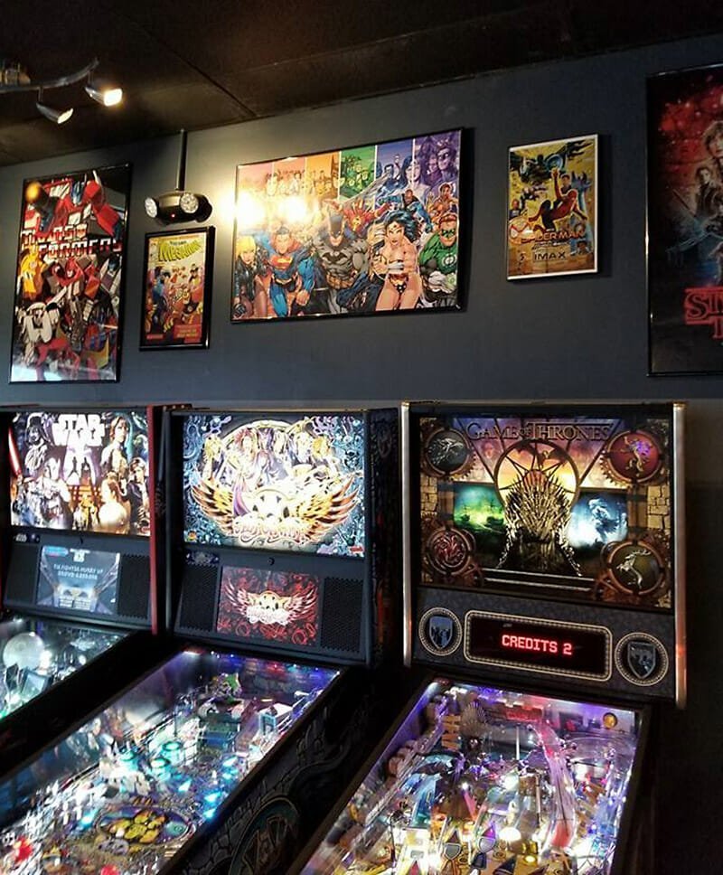 The artwork above the games