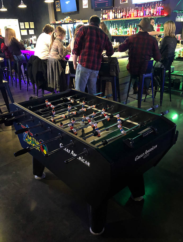 Play games at the bar or this Action Soccer from Great American