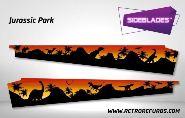 Jurassic Park Pinball SideBlades Inner Inside Art Pin Blades Data East
