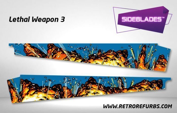 Lethal Weapon 3 Pinball SideBlades Inner Inside Art Pin Blades Data East