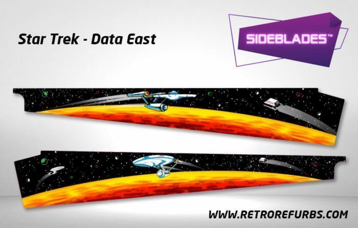 Star Trek 25th Pinball SideBlades Inner Inside Art Pin Blades Data East
