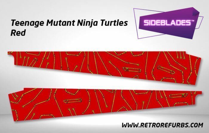 Teenage Mutant Ninja Turtles Red Pinball SideBlades Inner Inside Art Pin Blades Data East