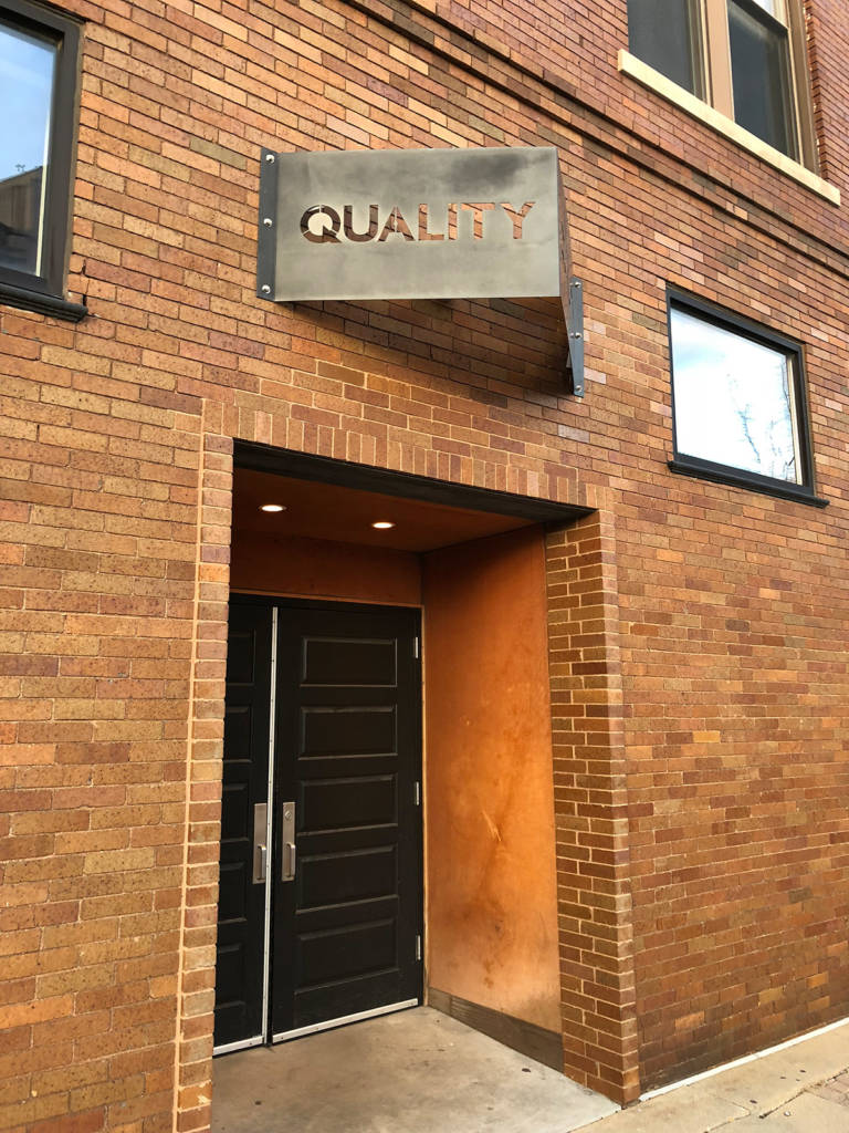 Quality's frontage and entrance