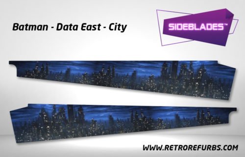 Batman Gotham City Pinball SideBlades Inner Inside Art Pin Blades Data East