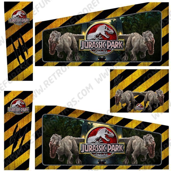 Jurassic Park Alternate Pinball Cabinet Decals Artwork Alternative Flipper Side Art