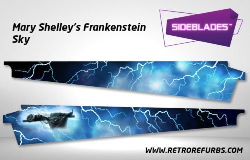 Frankenstein Sky Pinball SideBlades Inner Inside Art Pin Blades Sega