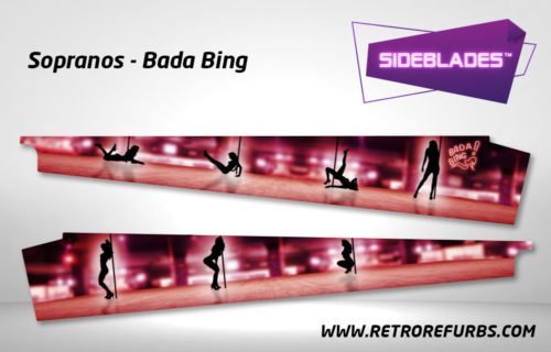 The Sopranos Badabing Pinball SideBlades Inside Decals Sideboard Art Pin Blades