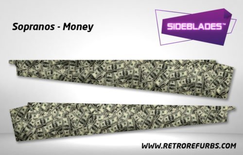The Sopranos Money Pinball SideBlades Inside Decals Sideboard Art Pin Blades