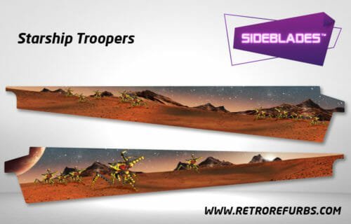 Starship Troopers Pinball SideBlades Inner Inside Art Pin Blades Sega