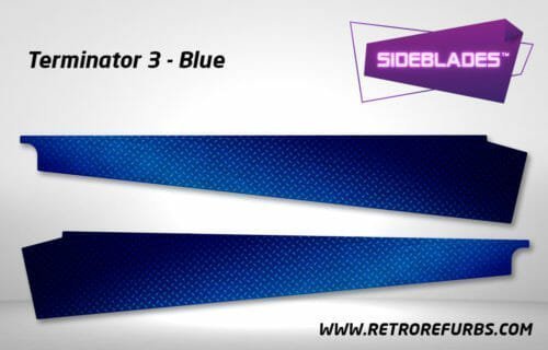 Terminator 3 Blue Pinball SideBlades Inside Decals Sideboard Art Pin Blades Stern Artwork