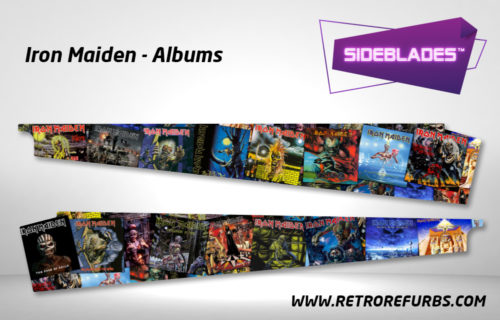 Iron Maiden Albums Pinball SideBlades Inside Decals Sideboard Art Pin Blades Stern Artwork