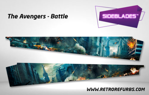 The Avengers Battle Pinball SideBlades Inside Decals Sideboard Art Pin Blades Stern Artwork