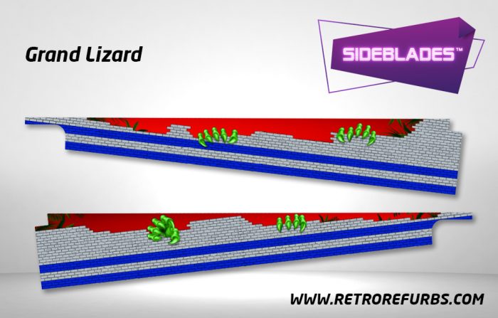 Grand Lizard Pinball Sideblades Inside Inner Art Decals Sideboard Art Pin Blades