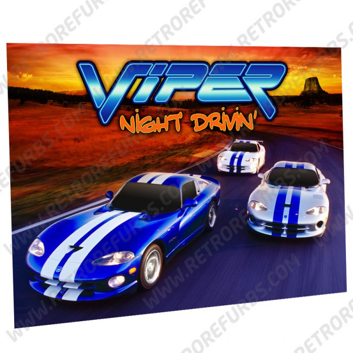 Viper Night Drivin Cruise Alternate Pinball Translite Alternative Flipper Backglass