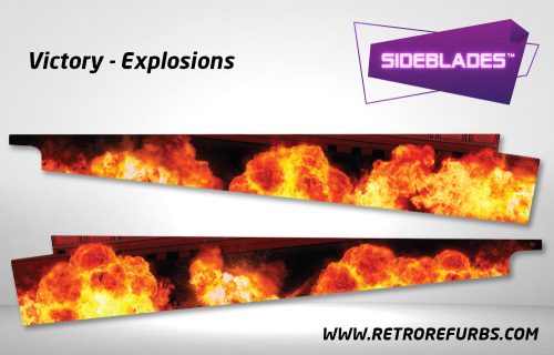 Victory Explosions Pinball Sideblades Inside Inner Art Decals Sideboard Art Pin Blades