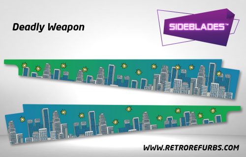 Deadly Weapon Pinball Sideblades Inside Inner Art Decals Sideboard Art Pin Blades