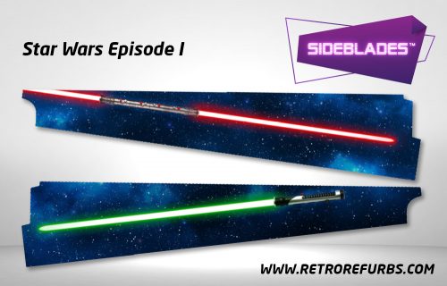 Star Wars Episode I Pinball Sideblades Inside Inner Art Decals Sideboard Art Pin Blades