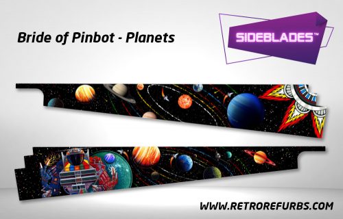 Bride of Pinbot Planets Pinball Sideblades Inside Inner Art Decals Sideboard Art Pin Blades