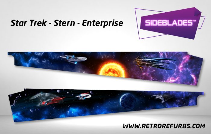 Star Trek Stern Enterprise Pinball Side Blades Inside Decals Sideboard Art Pin Blades by Retro Refurbs