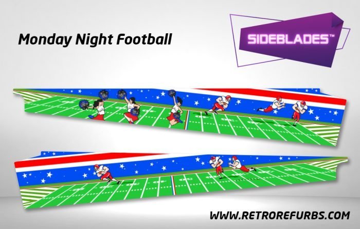 Monday Night Football Pinball Sideblades Inside Inner Art Decals Sideboard Art Pin Blades