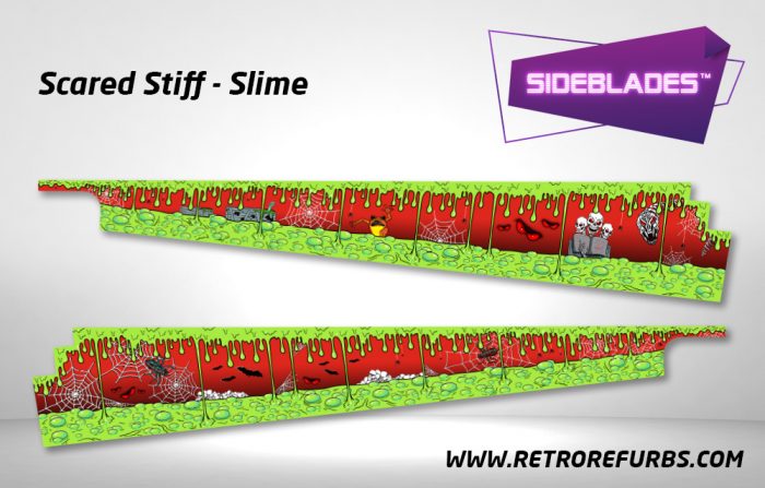Scared Stiff Slime Pinball Sideblades Inside Inner Art Decals Sideboard Art Pin Blades