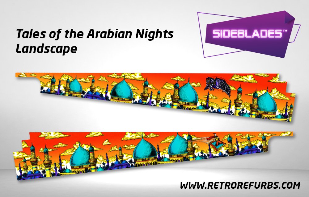TALES OF THE ARABIAN NIGHTS TOTAN PINBALL INSIDE DECAL SET 