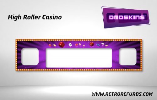 High Roller Casino Pinball DMDSkin Speaker Panel Overlay DMD Artwork Decal