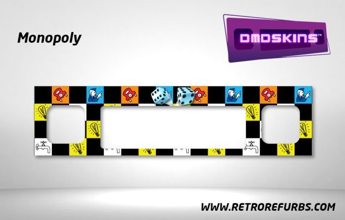 Monopoly Pinball DMDSkin Speaker Panel Overlay DMD Artwork Decal
