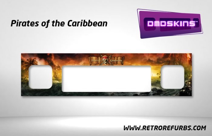 Pirates of the Caribbean Pinball DMDSkin Speaker Panel Overlay DMD Artwork Decal