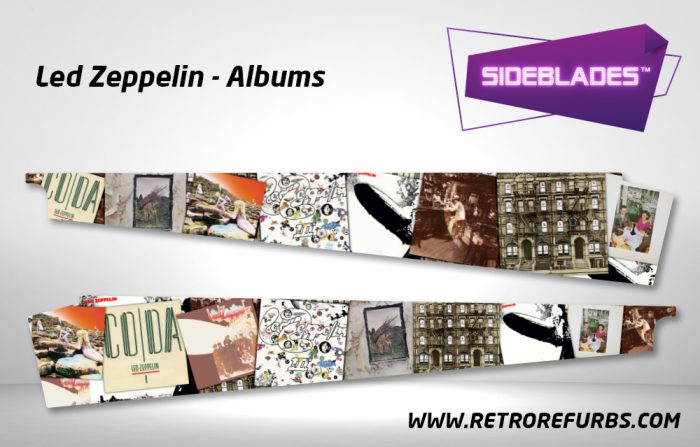 Led Zeppelin Albums Pinball Sideblades Inside Inner Art Decals Sideboard Art Pin Blades