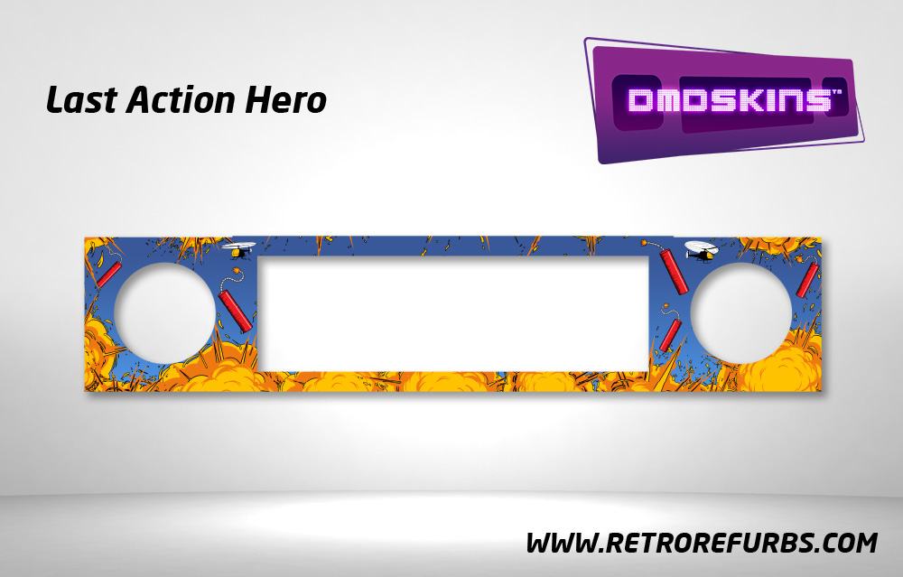Last Action Hero Pinball DMDSkin Speaker Panel Overlay DMD Artwork Decal