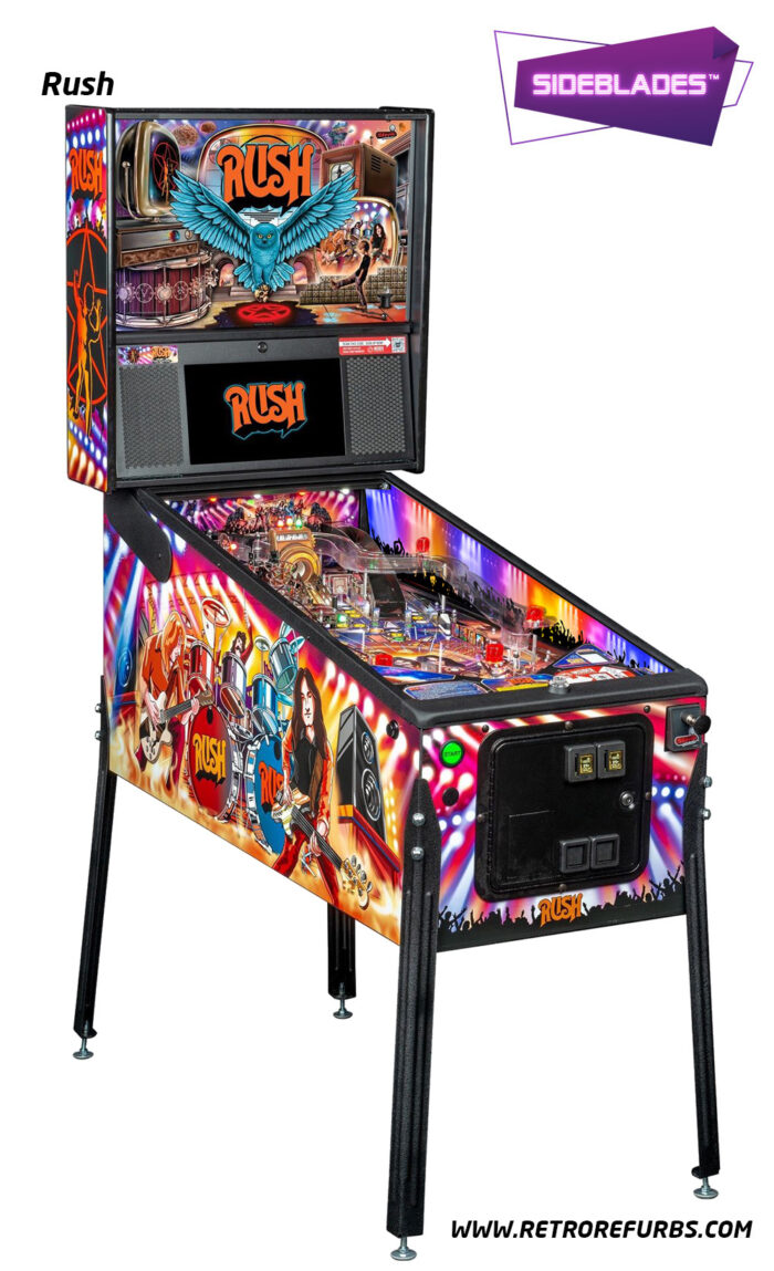 Rush pinball side blades installed in game 2