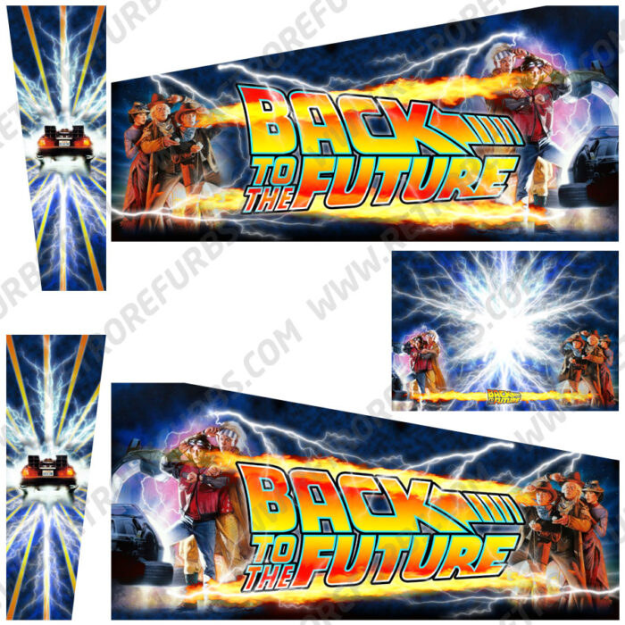 Back to the Future Trilogy Alternate Pinball Cabinet Decals Flipper Side Art Data East