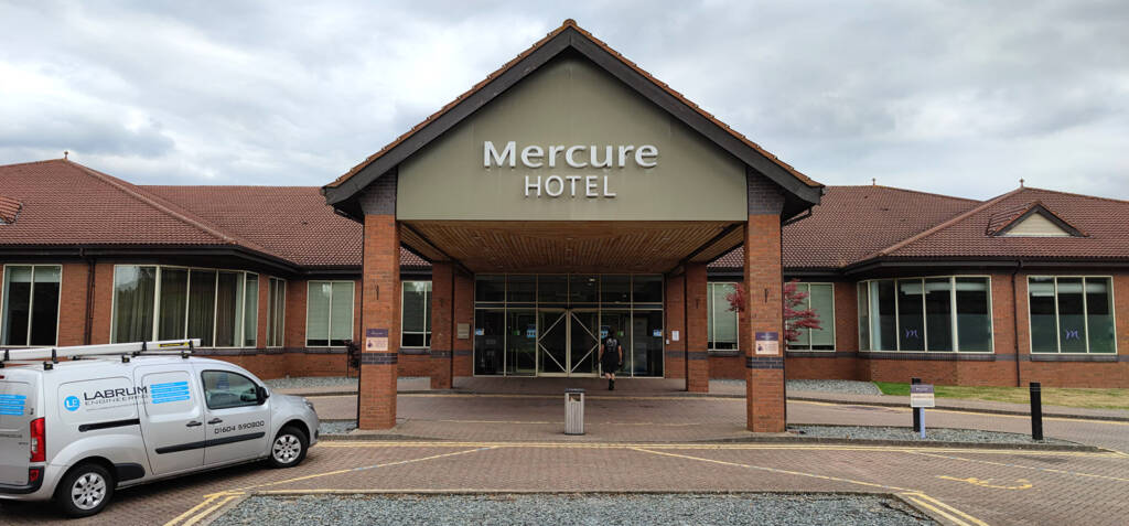The Mercure Daventry hotel's main entrance