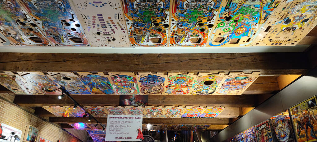 Some of the playfields forming the ceiling of the ground floor